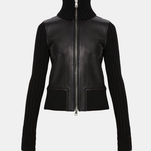 Theory Leather Ribbed Jacket, NWT retails : $895.0